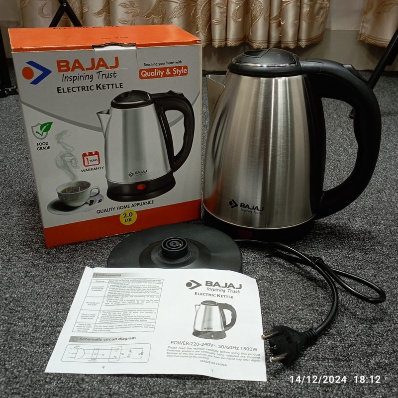 Bajaj BJ-002B ইলেকট্রিক কেটলি – দ্রুত পানি গরম করার নির্ভরযোগ্য সমাধান